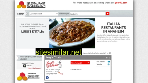 italianrestaurantsinanaheim.com alternative sites
