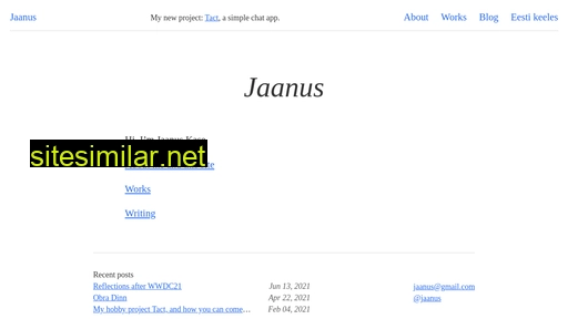 jaanus.com alternative sites