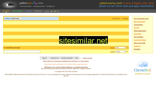 jabberwacky.com alternative sites