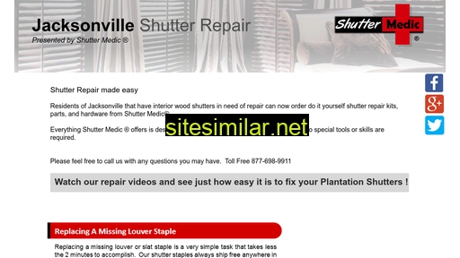 jacksonvilleshutterrepair.com alternative sites