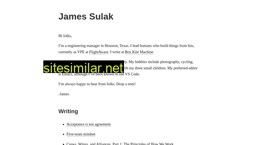 jamessulak.com alternative sites