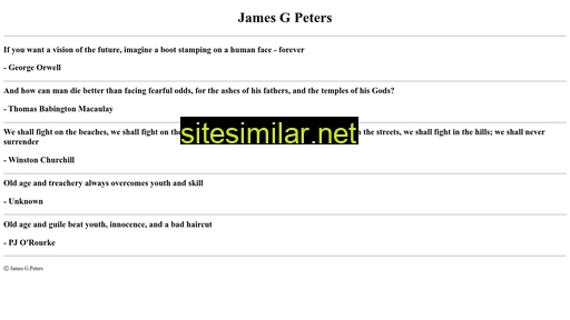 jamesgpeters.com alternative sites