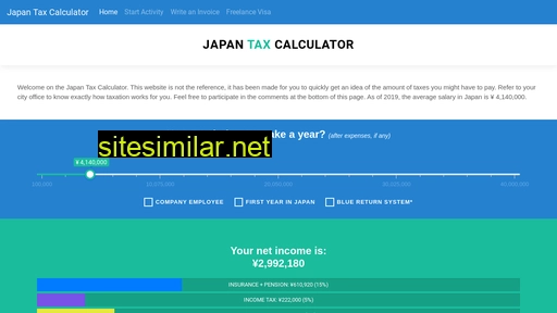 japantaxcalculator.com alternative sites