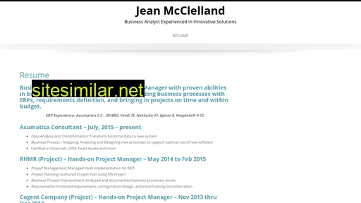 jeanmcclelland.com alternative sites