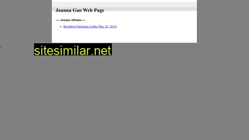 Joannagao similar sites