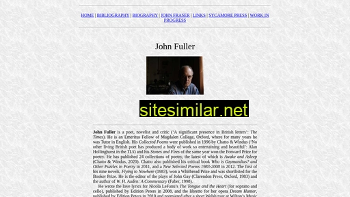 Johnfuller-poet similar sites