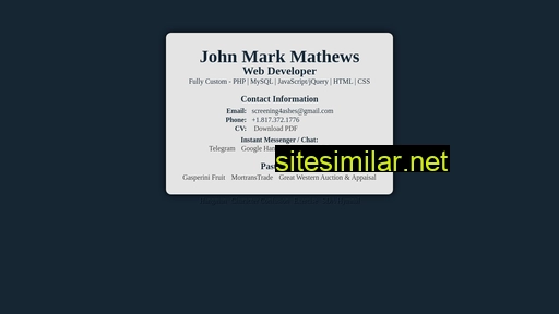 johnmarkmathews.com alternative sites