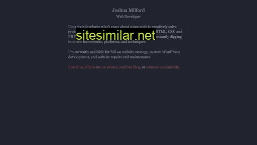 Joshuamilford similar sites