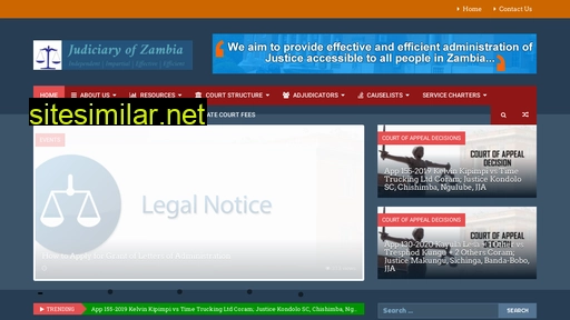 Judiciaryzambia similar sites