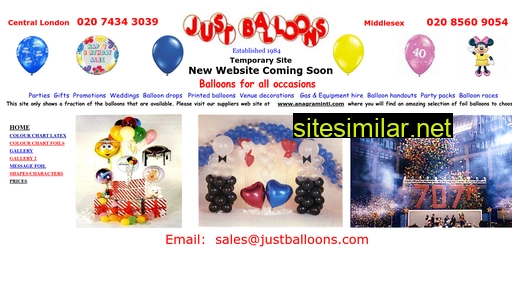 justballoons.com alternative sites