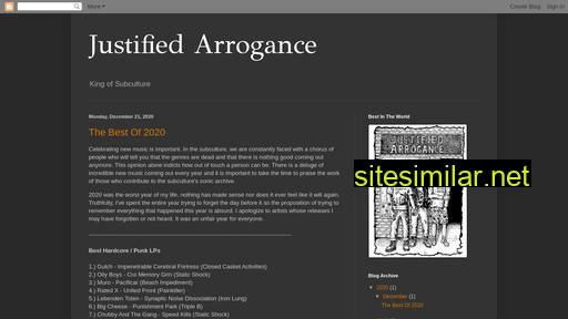 justifiedarrogance.blogspot.com alternative sites