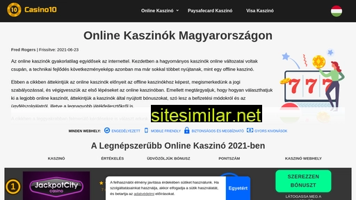 Kaszinohungary10 similar sites