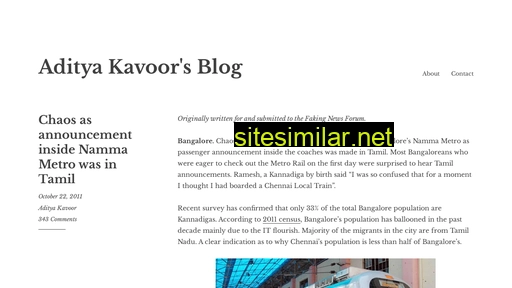 kavoor.wordpress.com alternative sites