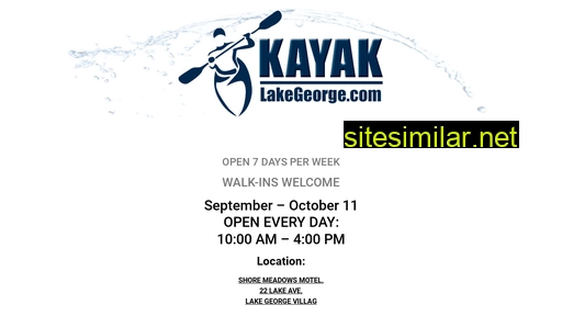 kayaklakegeorge.com alternative sites