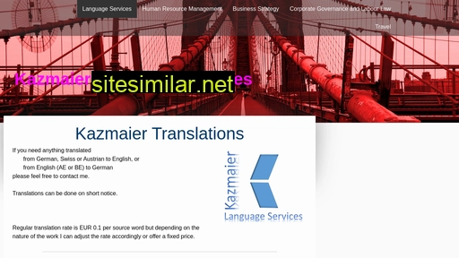 Kazmaier-translations similar sites
