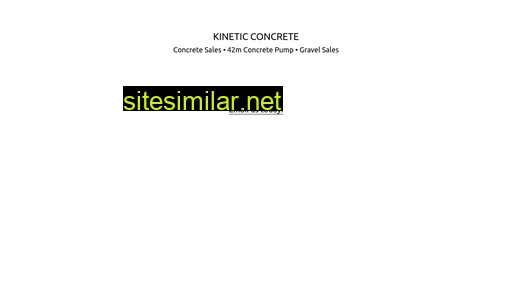 kineticconcrete.com alternative sites