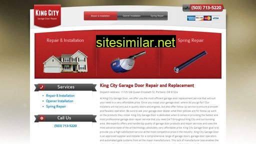 kingcitygaragedoorrepair.com alternative sites