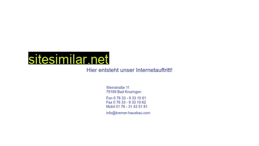kremer-hausbau.com alternative sites