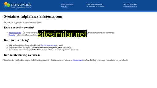 Kristoma similar sites