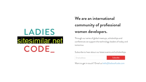 Ladiesofcode similar sites
