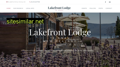 lakefrontlodgeteanau.com alternative sites