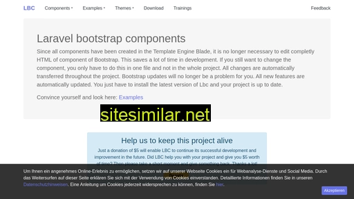 laravel-bootstrap-components.com alternative sites