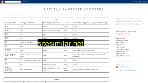 Latvian-sanskrit-cognates similar sites