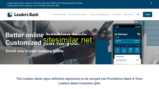 leadersbank.com alternative sites