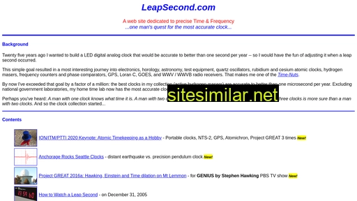 leapsecond.com alternative sites