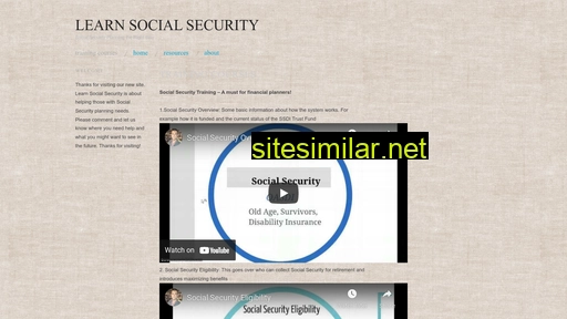 learnsocialsecurity.com alternative sites