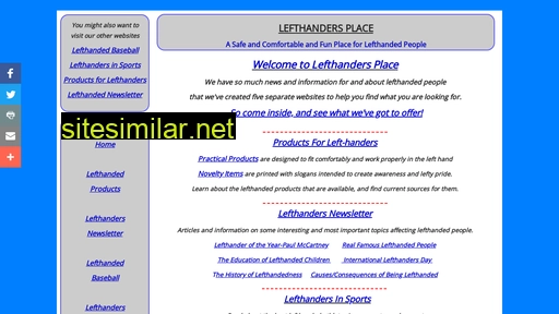 Lefthandersplace similar sites