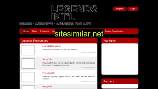 Legendssoccerclubs similar sites