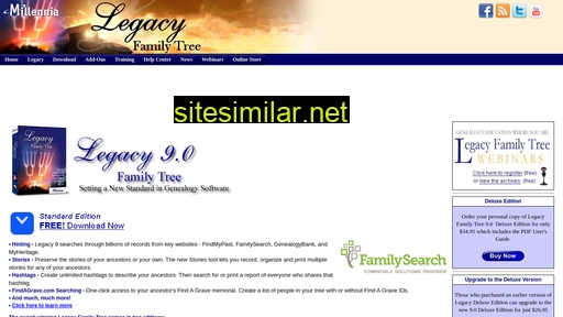 Legacyfamilytree similar sites