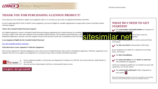 lennoxregistration.com alternative sites
