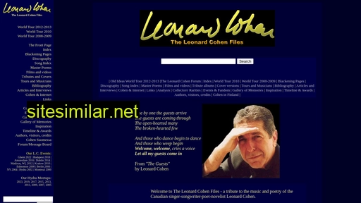 leonardcohenfiles.com alternative sites