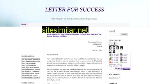 Letterforsuccess similar sites