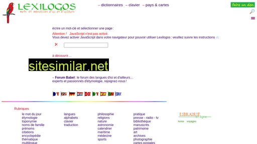 Lexilogos similar sites