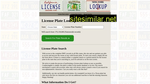 licenseplateslookup.com alternative sites