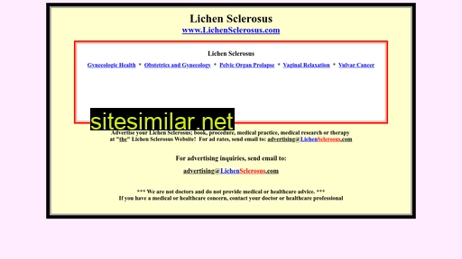 lichensclerosus.com alternative sites