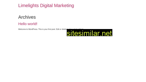 limelightsdigitalmarketing.com alternative sites