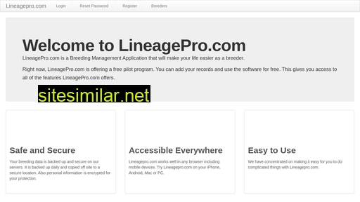 Lineagepro similar sites