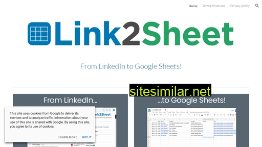 Link2sheet similar sites