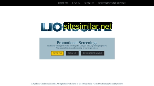 Lionsgatescreenings similar sites