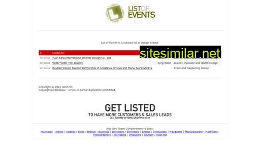 list-of-events.com alternative sites