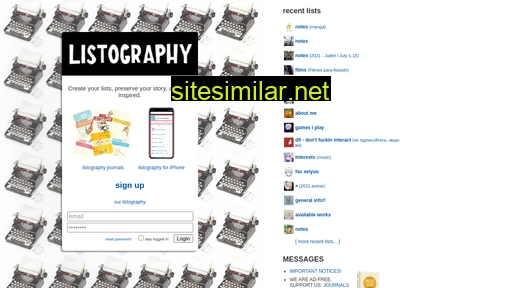 Listography similar sites