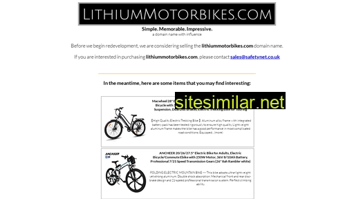 lithiummotorbikes.com alternative sites