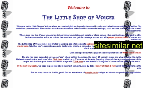 Littleshopofvoices similar sites