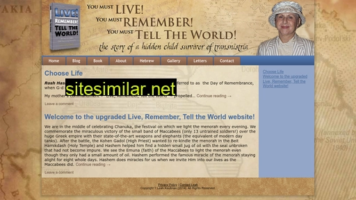 liveremembertell.com alternative sites