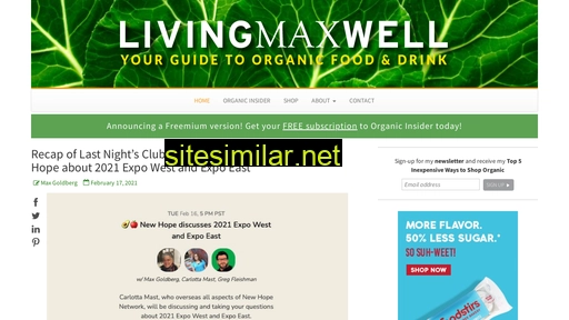 livingmaxwell.com alternative sites