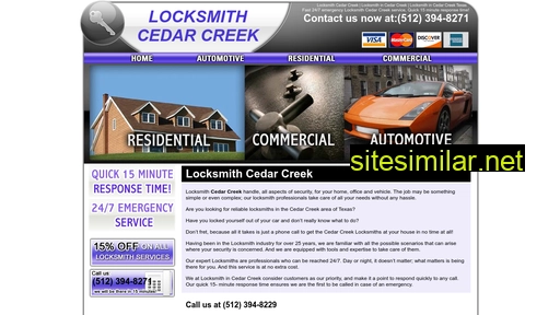 Locksmithcedarcreek similar sites